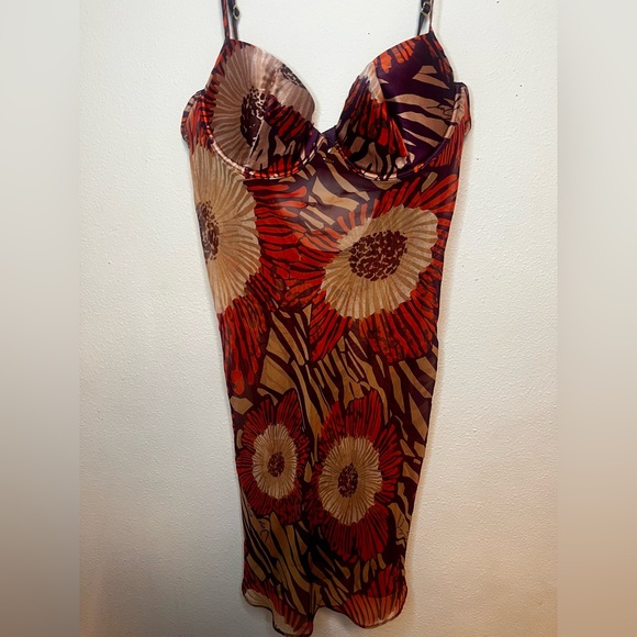 Victoria's Secret Silk Babydoll Floral Print Slip Dress Chemise Very Sexy 34 C - Picture 5 of 10